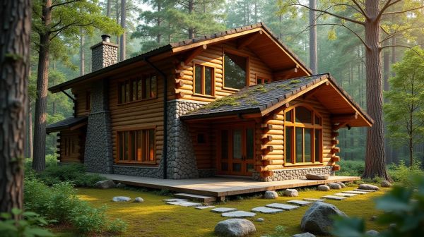 Maison en rondins de bois : techniques et matériaux pour un habitat durable